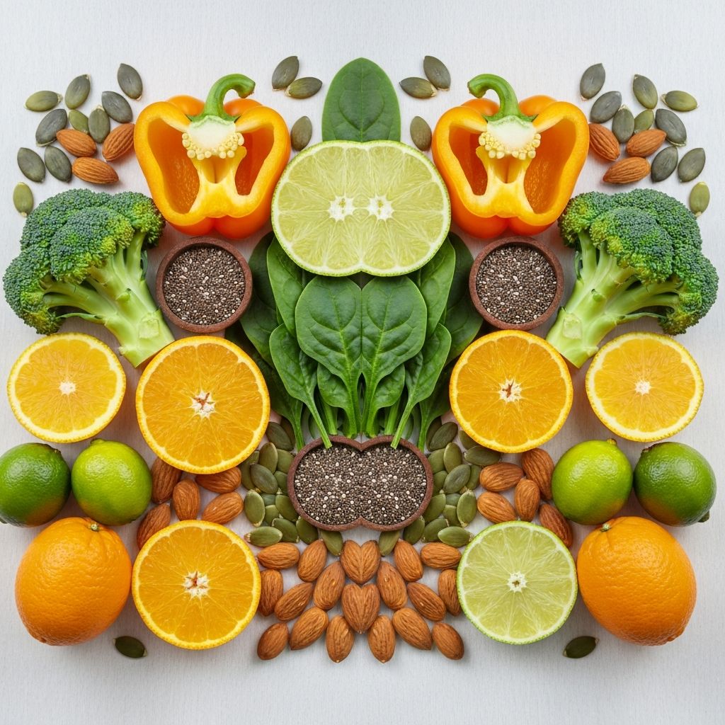 Raznolike namirnice bogate mikronutrijentima u različitim bojama