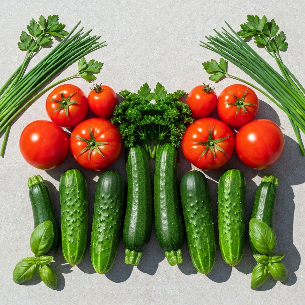 Ljetne namirnice - rajčica, krastavac, paprika, jagode